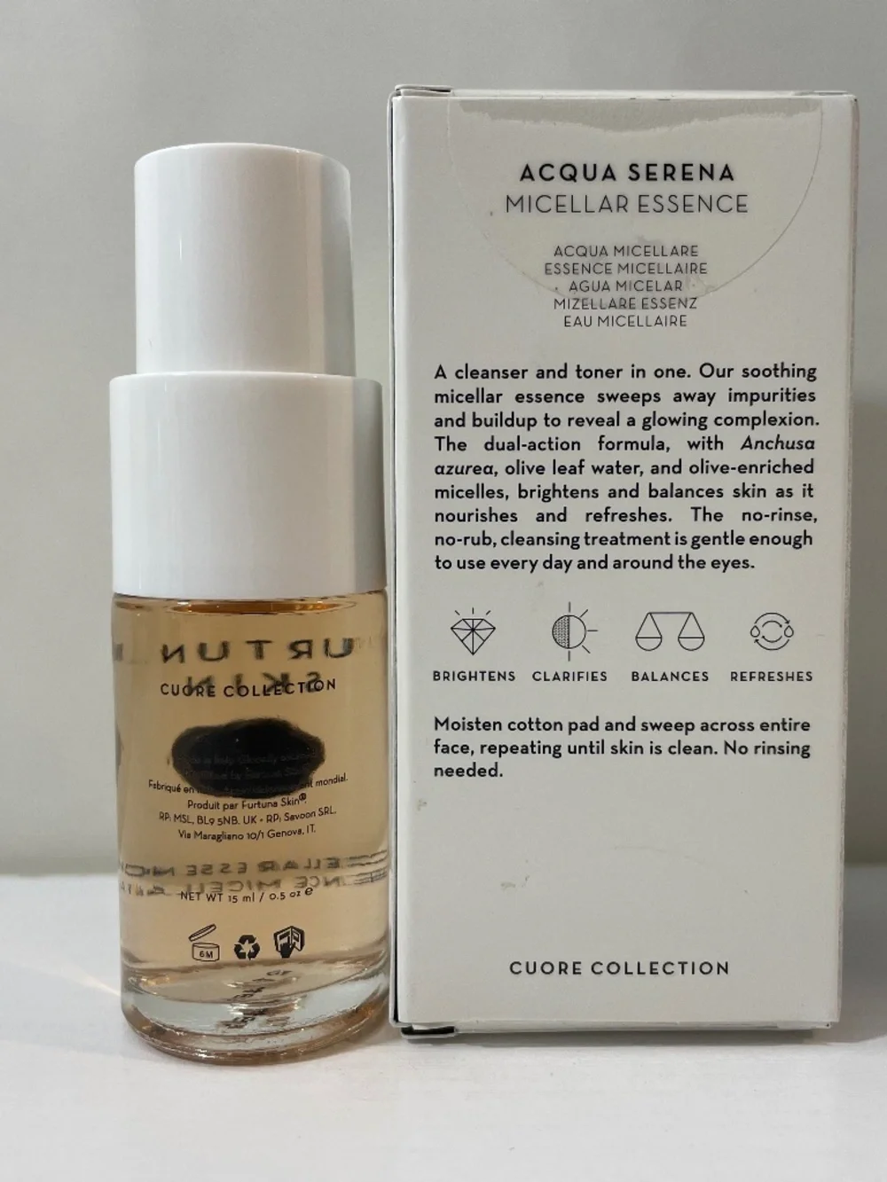 Furtuna Skin Skincare-Micellar Essence 15 ml BOXED-NEW